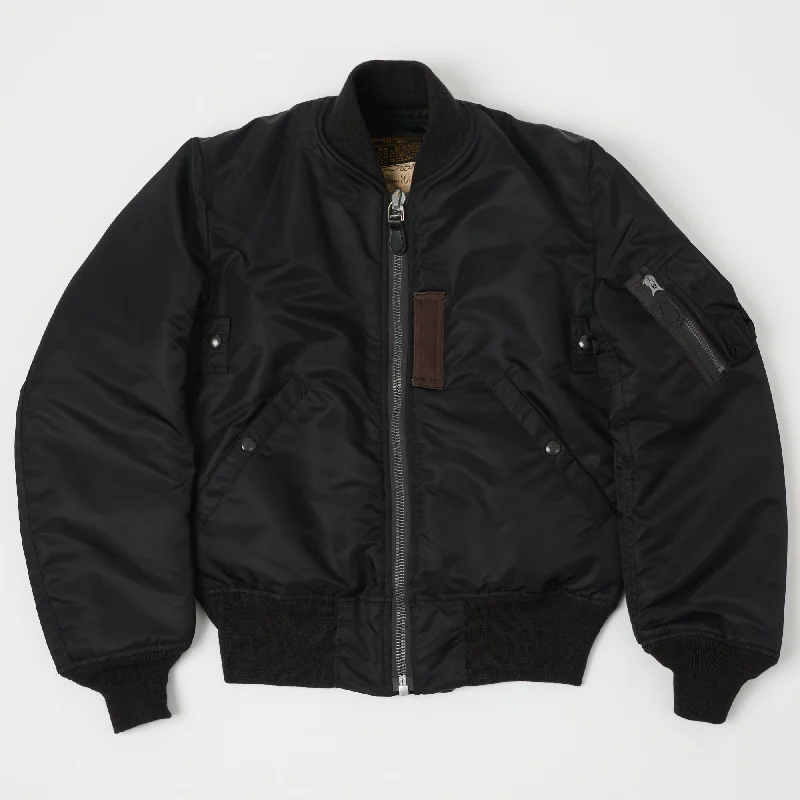 Casual Zip Jacket-Buzz Rickson's X William Gibson Type MA-1 'Regular' Jacket - Black