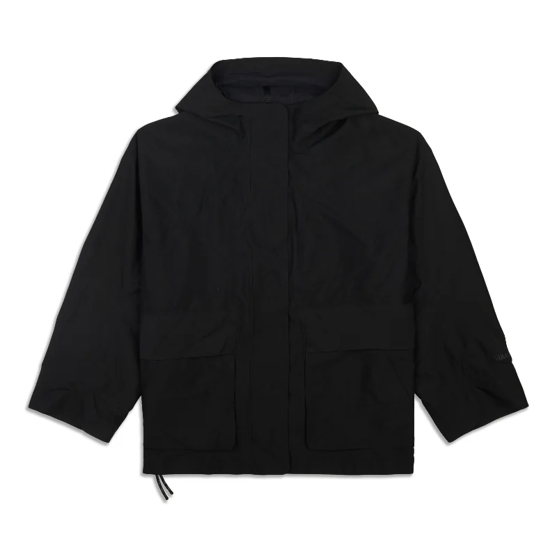 Protective Jacket-Oversized Hooded Rain Jacket - Resale