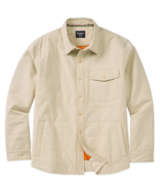 Travel-Friendly Jacket-Cotton Quilted Shirt Jacket