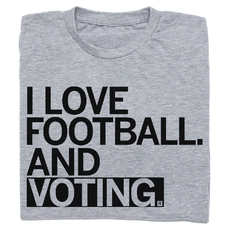 Soft Touch T-shirt-Football And Voting (R)