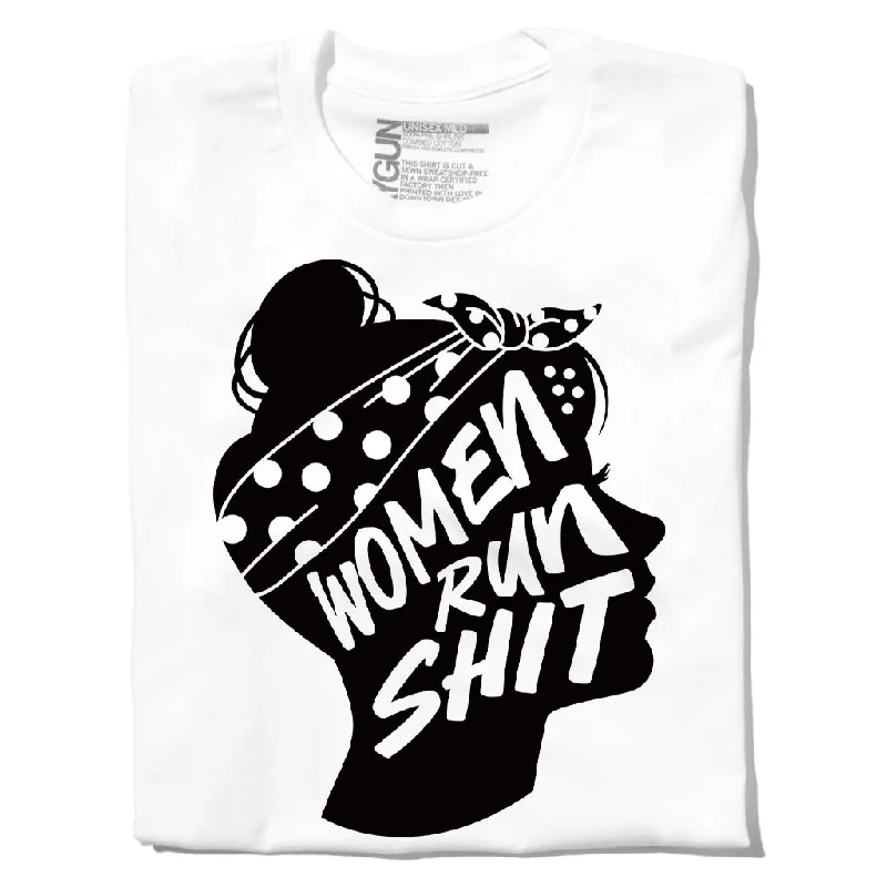 Stylish T-shirt-Women Run Shit