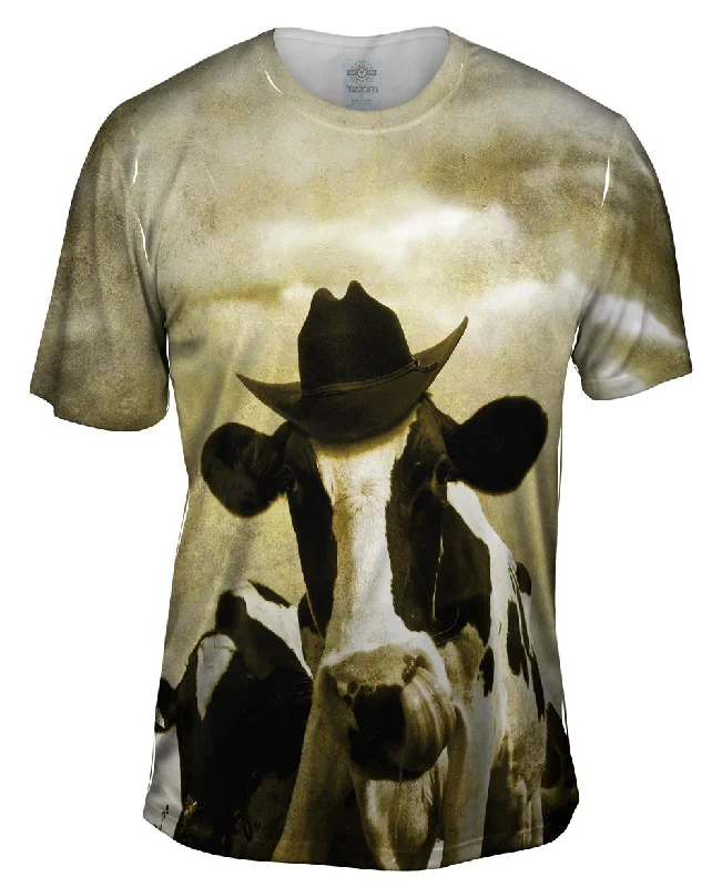 Eco-Friendly T-shirt-Cowboy Cow