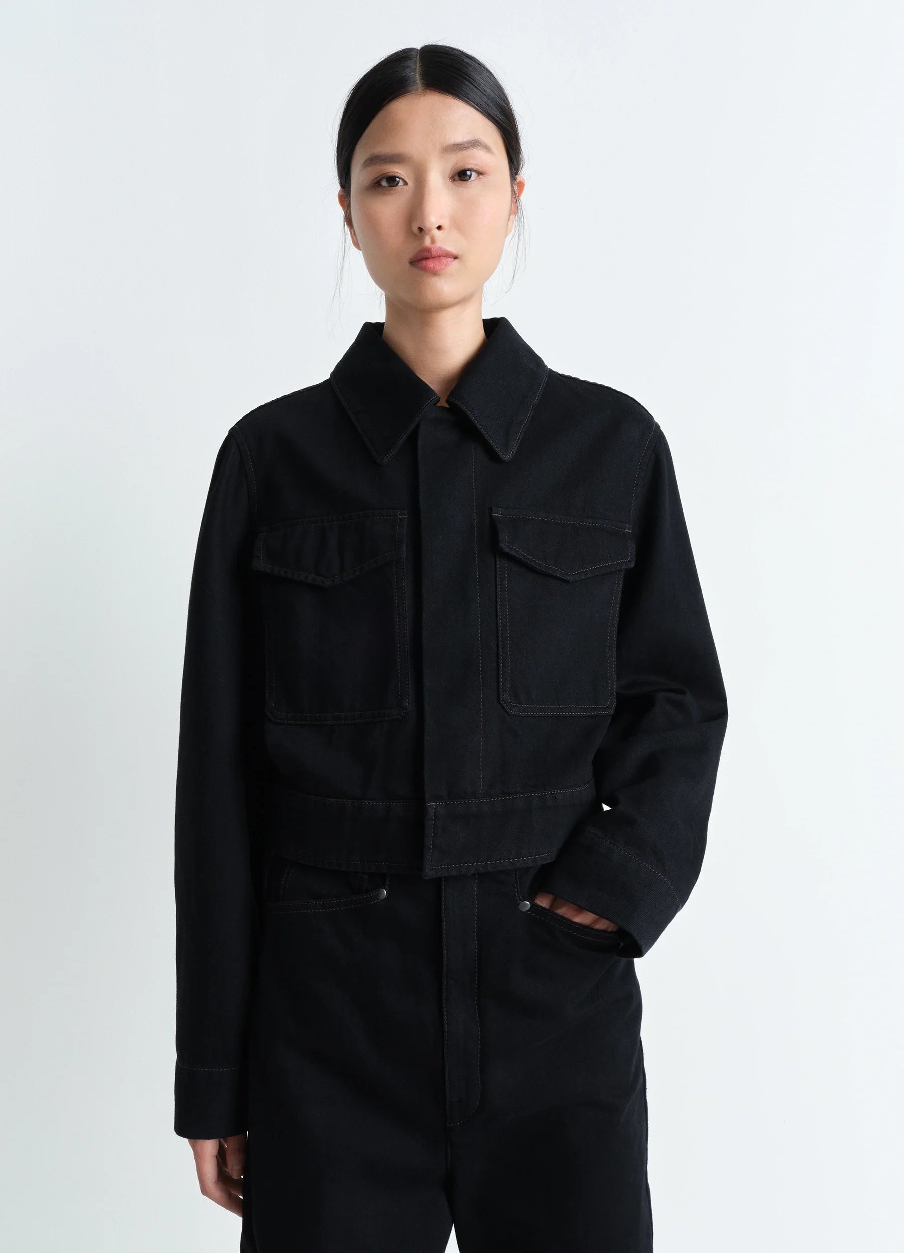 Breathable Jacket-TWO POCKET CROPPED JACKET