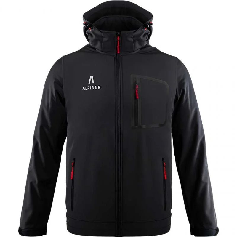 Relaxed Fit Jacket-Alpinus Mens Softshell Stenshuvud Jacket - Black