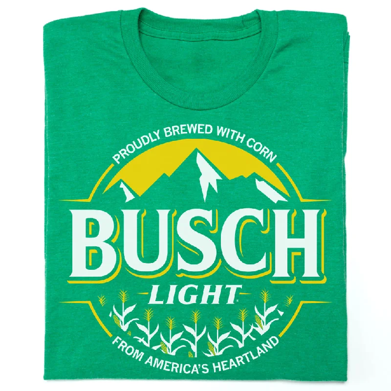 Bold Art T-shirt-Busch Light: Brewed With Corn