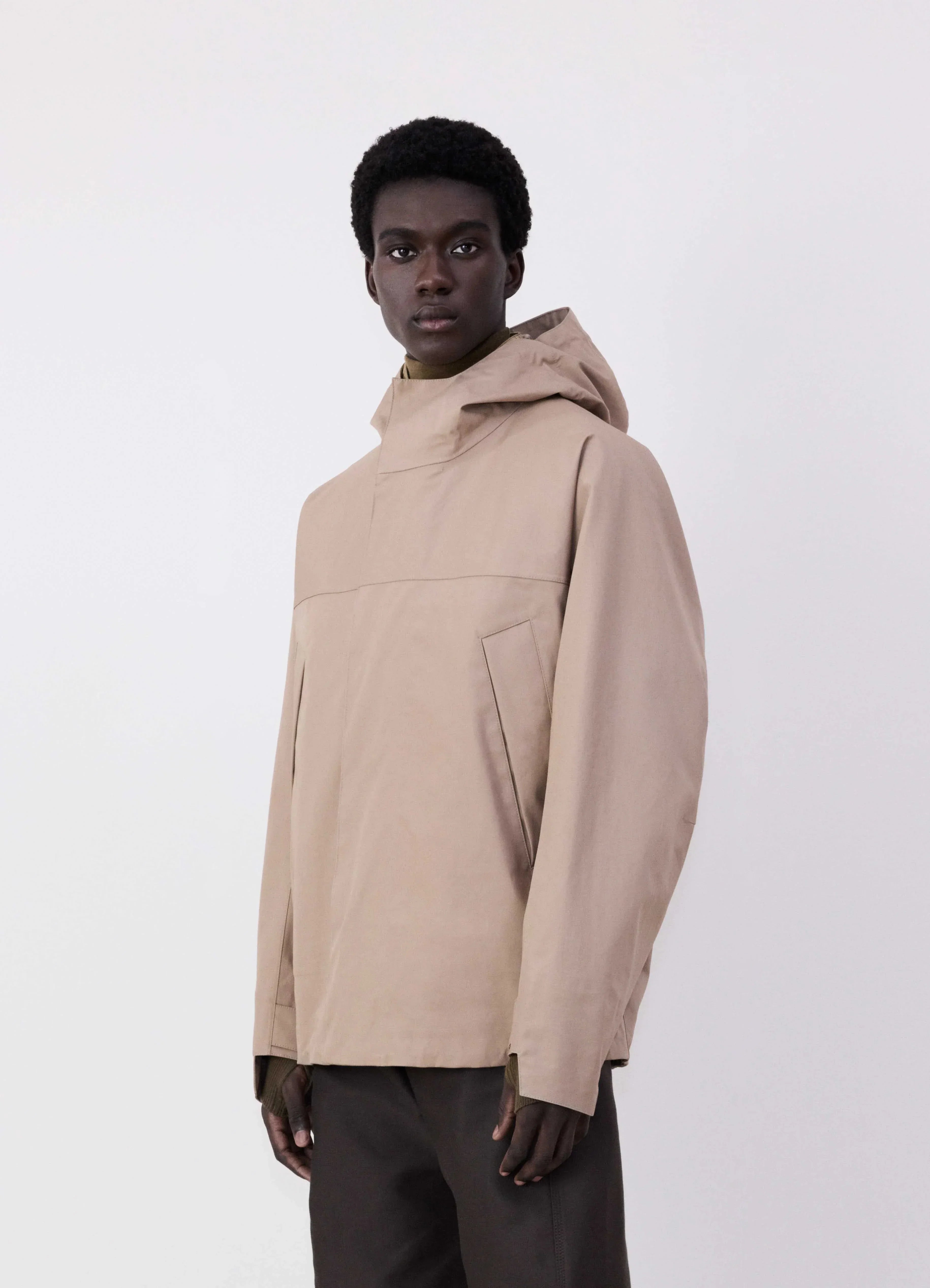 Zip-Up Hoodie Jacket-SOFT TECHNICAL PARKA