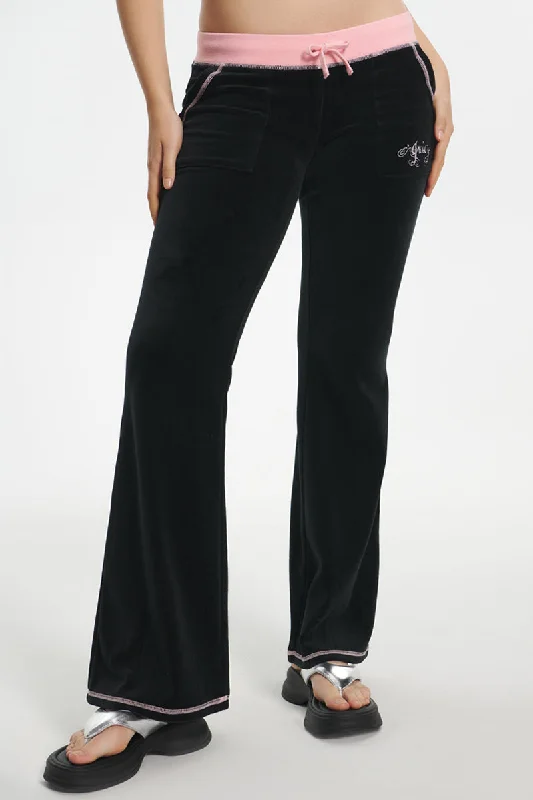 Athletic Pants-Sweetheart Cotton Velour Track Pants