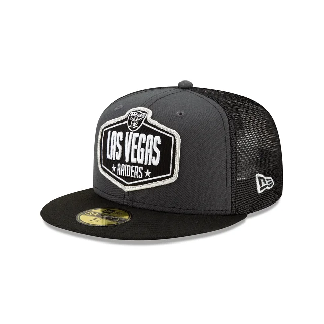 Performance Visor Hat-LAS VEGAS RAIDERS NFL Draft 2021 59FIFTY FITTED