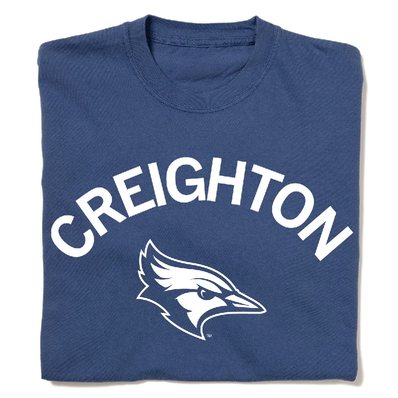 Weekend Vibes T-shirt-Creighton Curved Logo Heavyweight