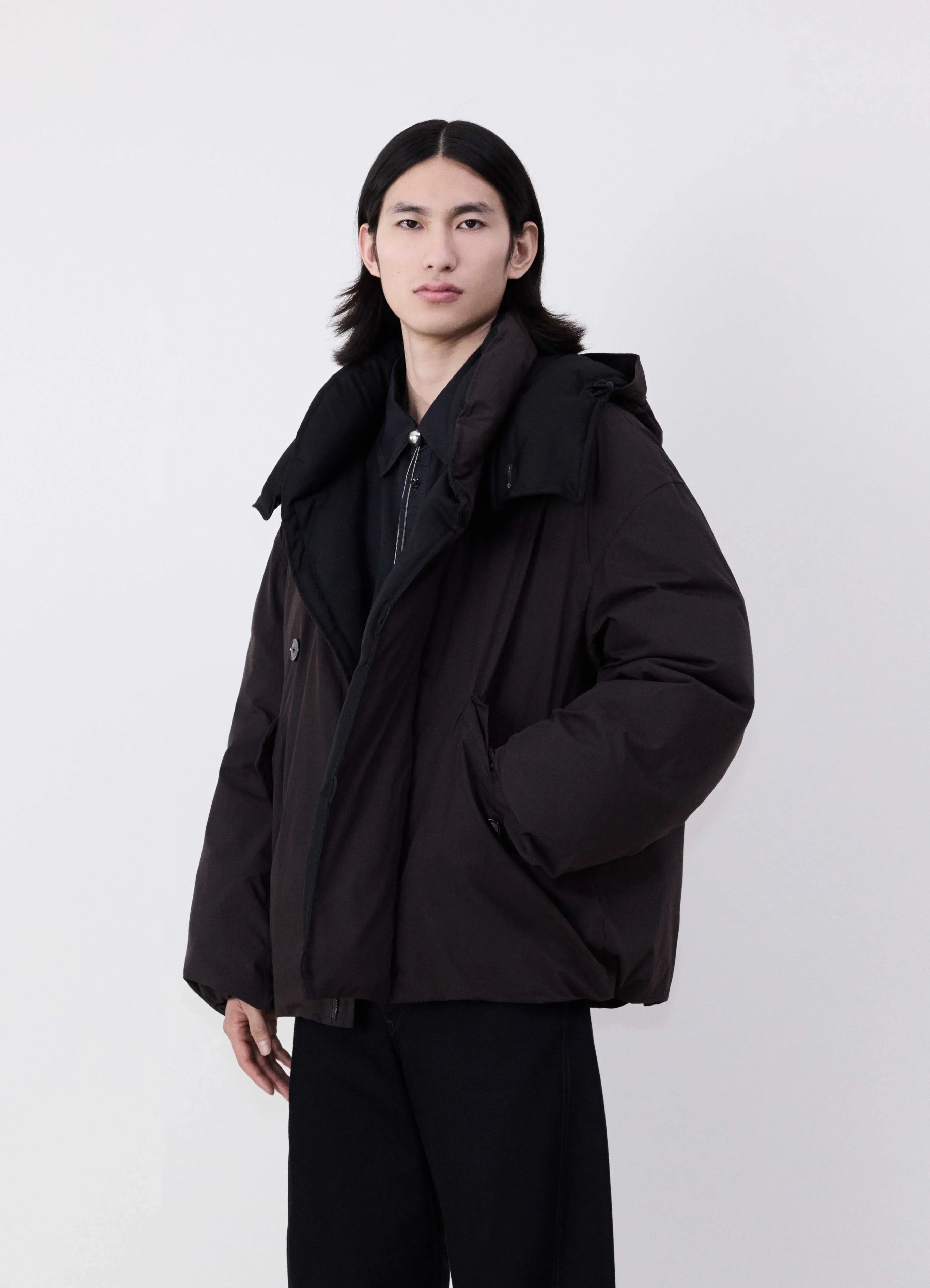 Functional Puffer Jacket-HOODED PUFFER BLOUSON