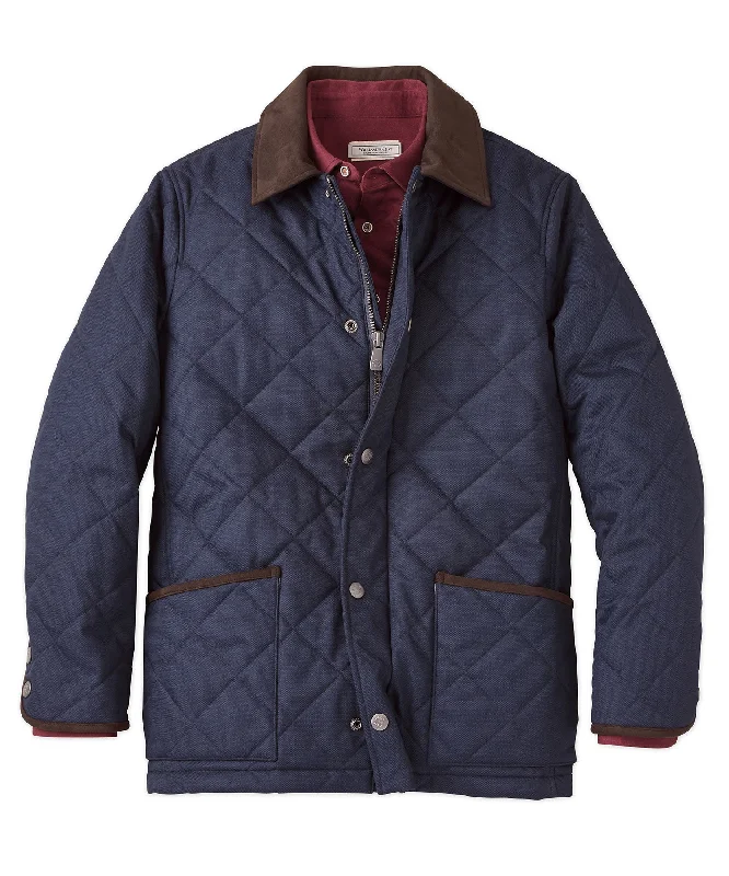 Urban Jacket-Hart Schaffner Marx Quilted Riding Jacket with Sueded Trim