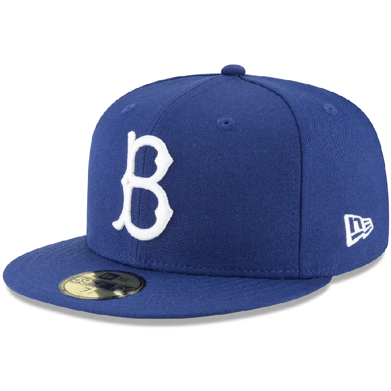 Snapback Cap-New Era Brooklyn Dodgers Cooperstown Collection Logo 59FIFTY Fitted Hat - Royal