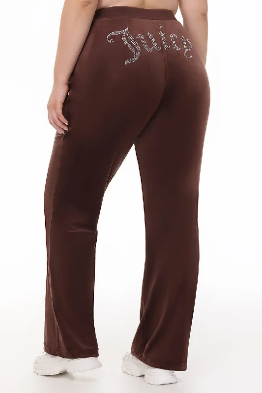 Beach Pants-Plus-Size OG Big Bling Velour Track Pants