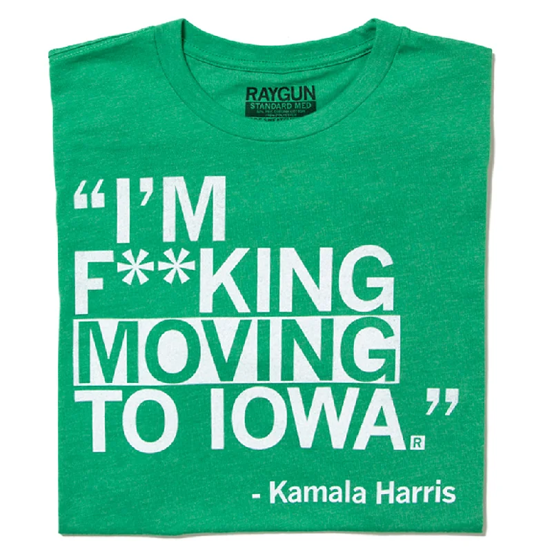 Bold Color T-shirt-Kamala Harris Moving To Iowa (R)