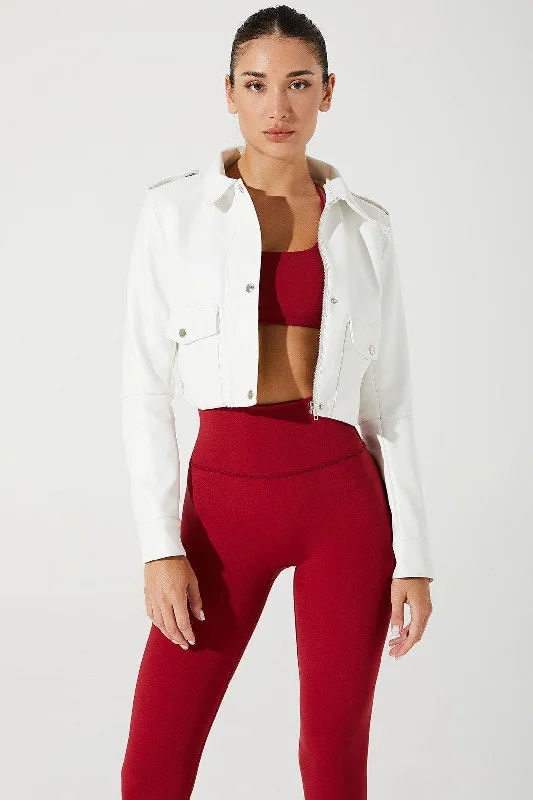 Sporty Jacket-Urban Rebel Jacket - White