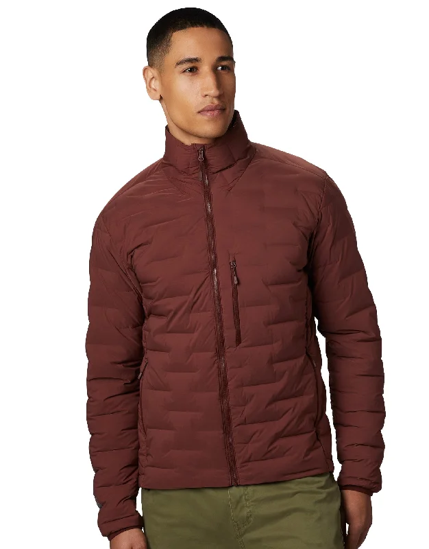 Stylish Bomber Jacket-Mens Super DS Stretch Down Jacket - Dark Umber