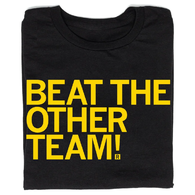 Simple T-shirt-Beat The Other Team Black & Gold