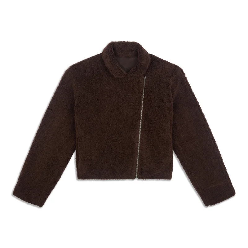 Lightweight Layer Jacket-Textured Fleece Collared Jacket - Resale