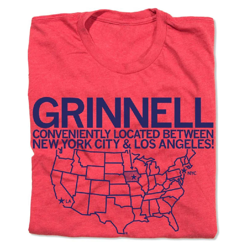 Freshly Printed Tee-Grinnell: Between NY And LA (R)