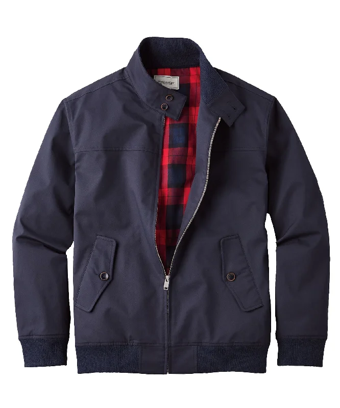 Street Style Jacket-Golf Jacket With Plaid Lining