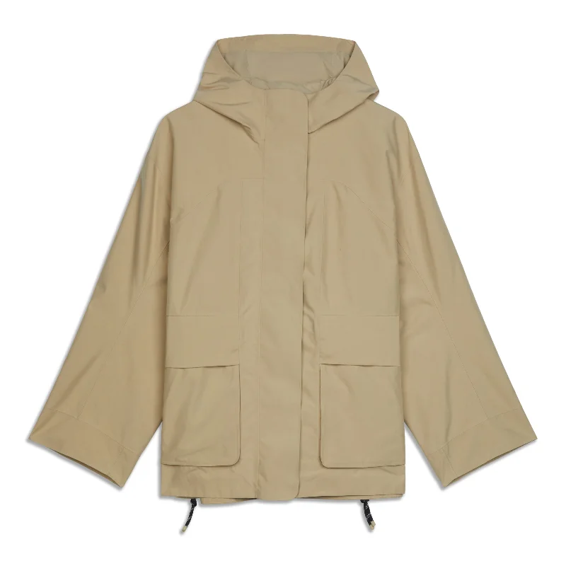 Waterproof Jacket-Oversized Hooded Rain Jacket - Resale