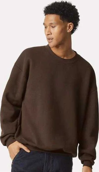 Fun Quote Sweatshirt-American Apparel RF496 ReFlex Fleece Crewneck Sweatshirt - Brown