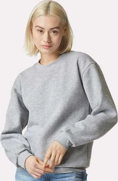 Winter Layer Sweatshirt-American Apparel RF496 ReFlex Fleece Crewneck Sweatshirt - Heather Gray