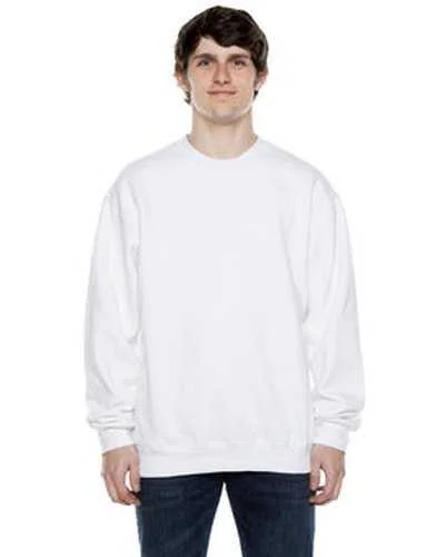 Classic Sweatshirt-Beimar F100 Unisex 10 oz 80 20 Cotton Poly Crew Neck Sweatshirt - White