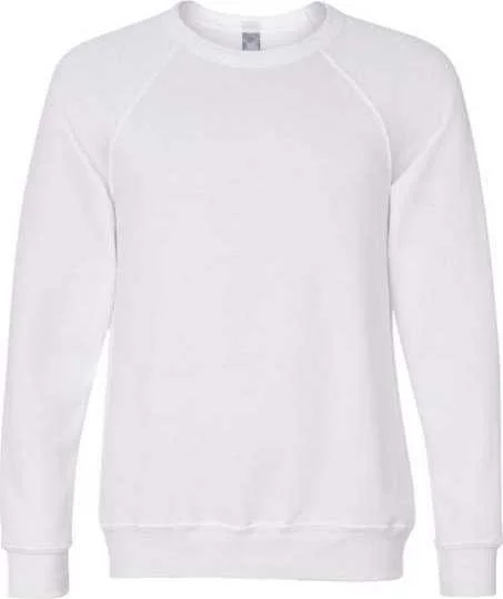 Classic Hoodie Sweatshirt-Bella + Canvas 3901 Sponge Fleece Raglan Crewneck Sweatshirt - Natural