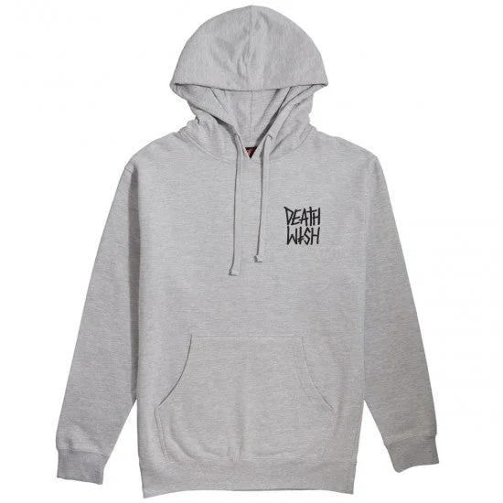 Adjustable Hoodie Sweatshirt-Deathwish The Truth Hoodie Heather Grey