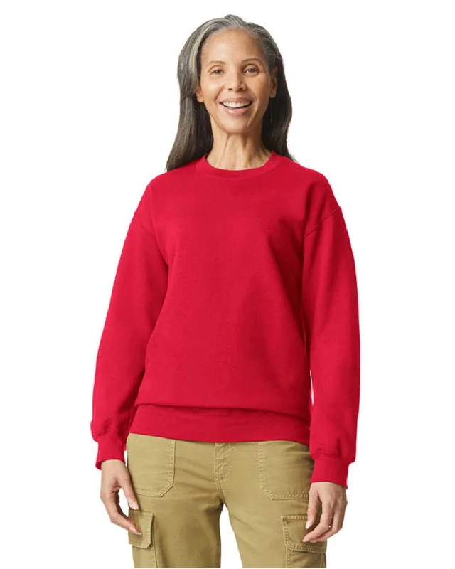 Trendy Pullover Sweatshirt-Gildan SF000 Softstyle Crewneck Sweatshirt - Red