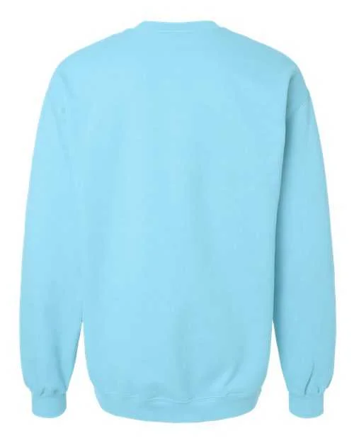 Graphic Print Sweatshirt-Gildan SF000 Softstyle Crewneck Sweatshirt - Sky