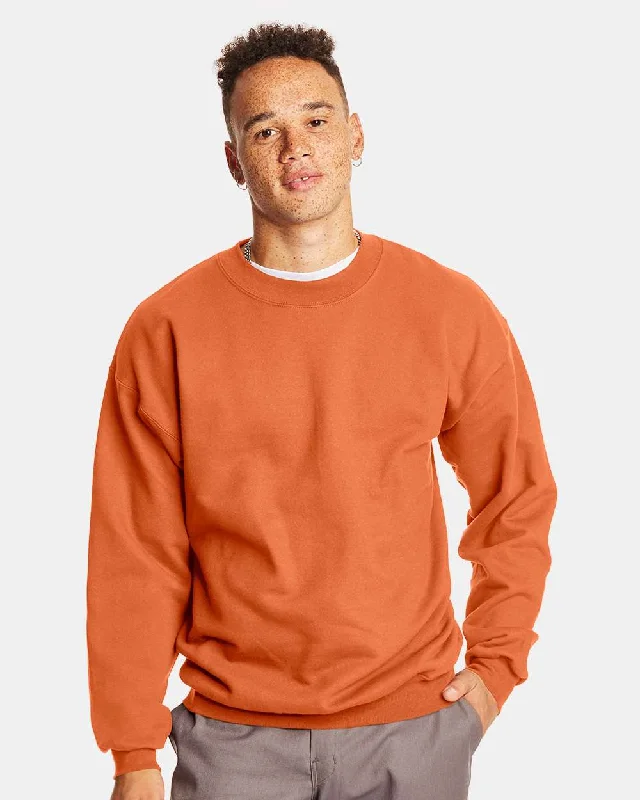 Cotton Sweatshirt-Hanes F260 Ultimate Cotton Crewneck Sweatshirt - Pumpkin