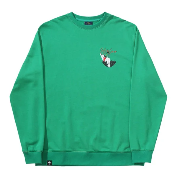 Sporty Sweatshirt-Helas Bubbles Crewneck - Green