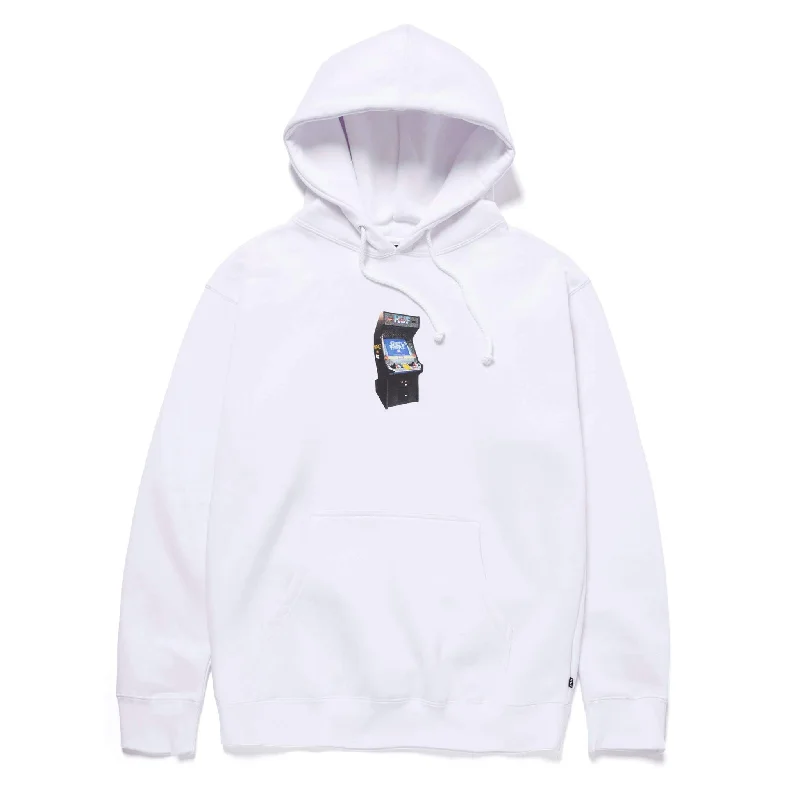 Fun Quote Sweatshirt-HUF X Street Fighter Arcade Pull Over Hoodie - White