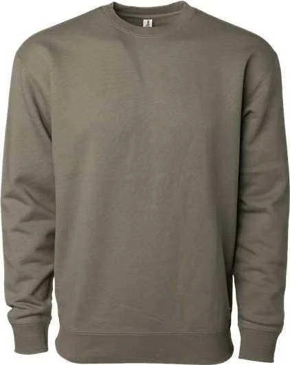 Warm Layer Sweatshirt-Independent Trading Co. IND3000 Heavyweight Crewneck Sweatshirt - Army