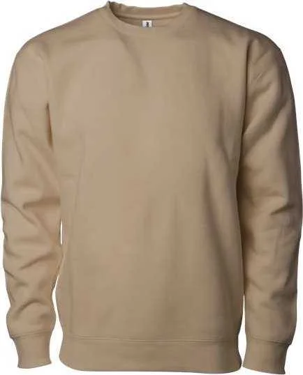 Quick-Dry Sweatshirt-Independent Trading Co. IND3000 Heavyweight Crewneck Sweatshirt - Sandstone