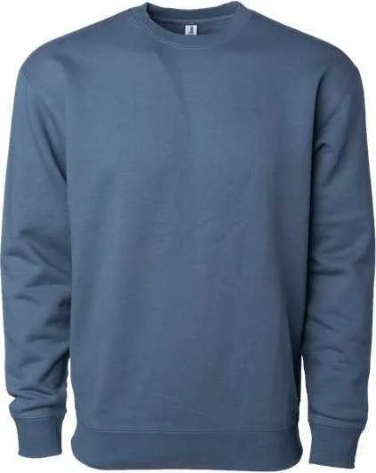 Eco-Friendly Sweatshirt-Independent Trading Co. IND3000 Heavyweight Crewneck Sweatshirt - Storm Blue