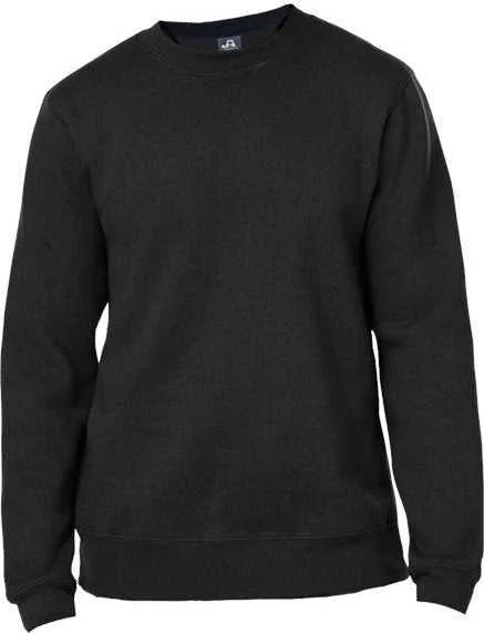 Hoodie Sweatshirt-J. America 8424 Premium Fleece Crewneck Sweatshirt - Black