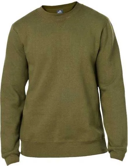 Bold Print Sweatshirt-J. America 8424 Premium Fleece Crewneck Sweatshirt - Military Green