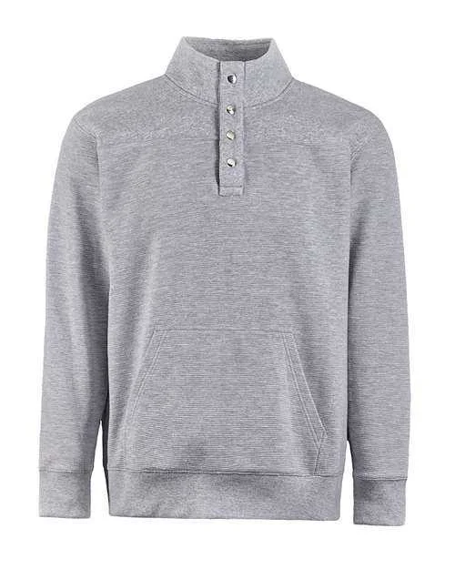 Lightweight Sweatshirt-J. America 8708 Ripple Fleece Snap Sweatshirt - Oxford