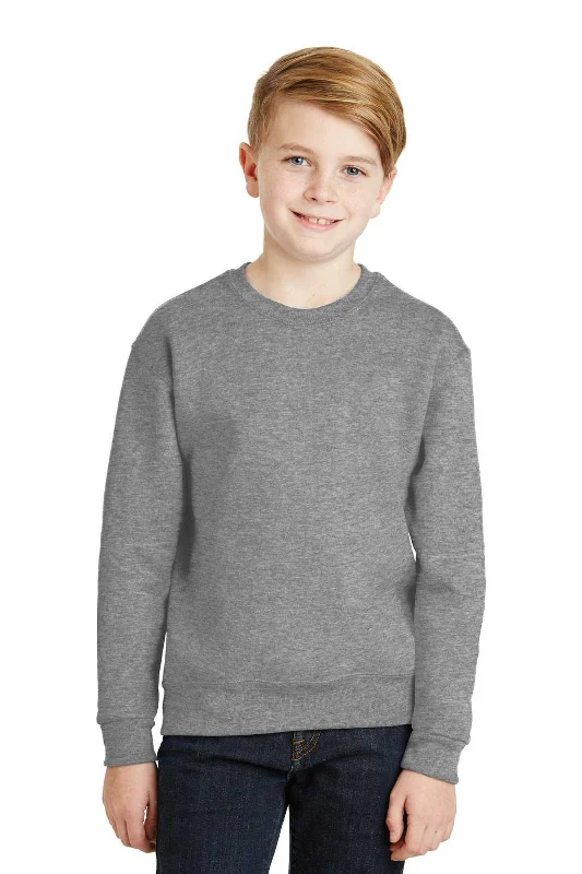 Relaxed Fit Sweatshirt-Jerzees 562B Youth Nublend Crewneck Sweatshirt - Oxford