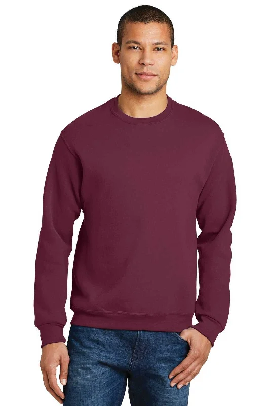 Fashion Sweatshirt-Jerzees 562MR Nublend Crewneck Sweatshirt - Maroon