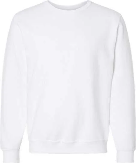 Athletic Sweatshirt-Jerzees 701MR Eco Premium Blend Ringspun Crewneck Sweatshirt - White