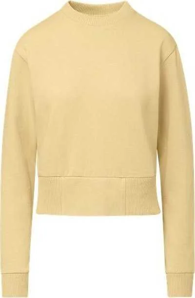 Stylish Layer Sweatshirt-MV Sport W22106 Women's Cloud Fleece Crop Crewneck Sweatshirt - Sun Ray