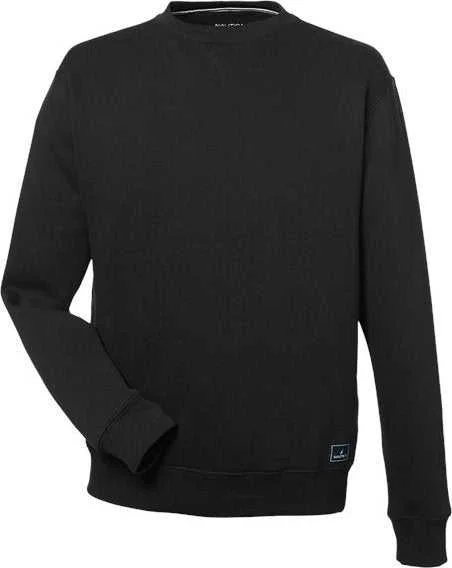 Relaxing Sweatshirt-Nautica N17175 Anchor Fleece Crewneck Sweatshirt - Black