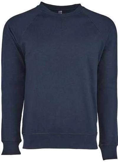 Sportswear Sweatshirt-Next Level 9000 Unisex Laguna Raglan Crewneck Sweatshirt - Midnight Navy