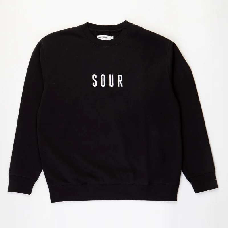 Comfy Lounge Sweatshirt-Sour Solution Skateboards Gustav Premium Crew Sweatshirt - Black