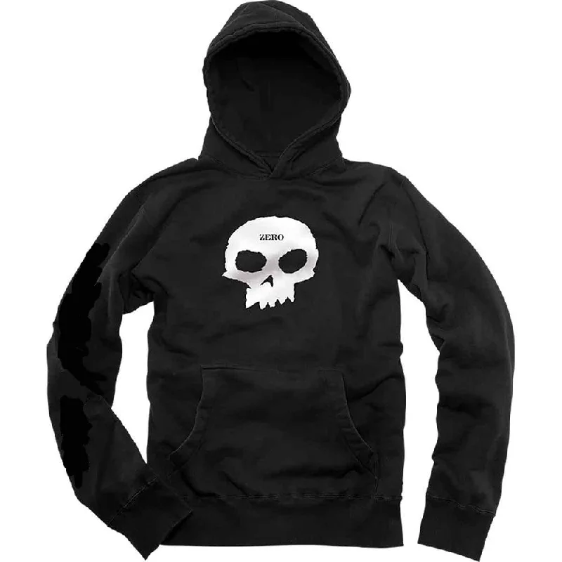 Active Sweatshirt-Zero Skateboards Single Skull Hood - Black